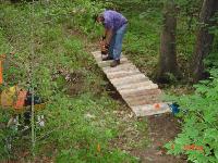Trail work on Kit McConnico Park's Lost Arrow Trail