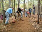 New trail construction at Tyler State Park