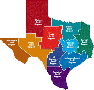 Texas Heritage Trails map